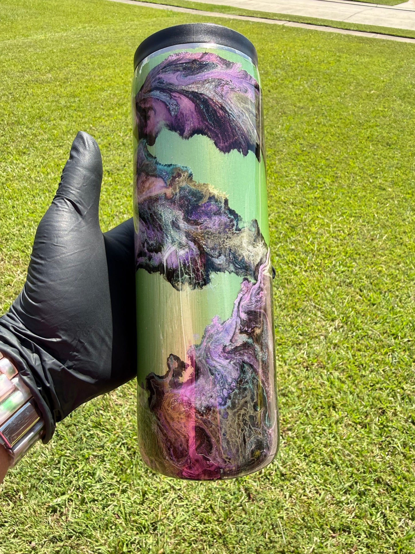 20oz DUO Tumbler with Oil Slick with Burnished Base {The picture is an example}