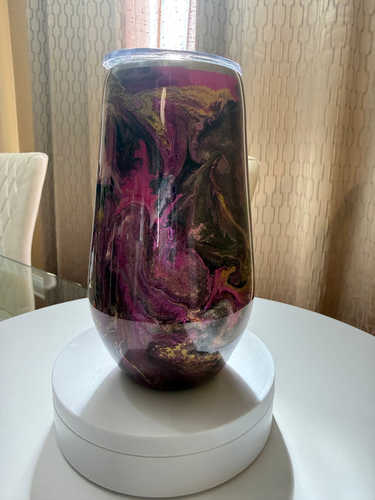 🦋 17oz Stemmy Oil Slick Chrome Base